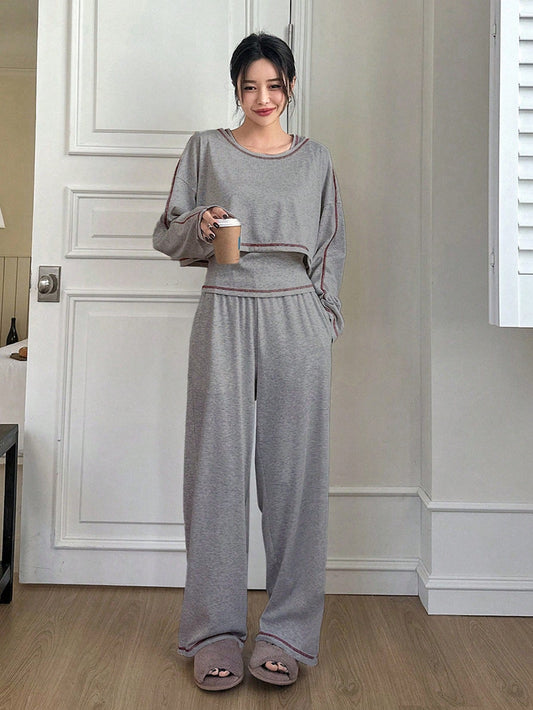 Women's Loose-Fitting Home Wear Set, See-Through