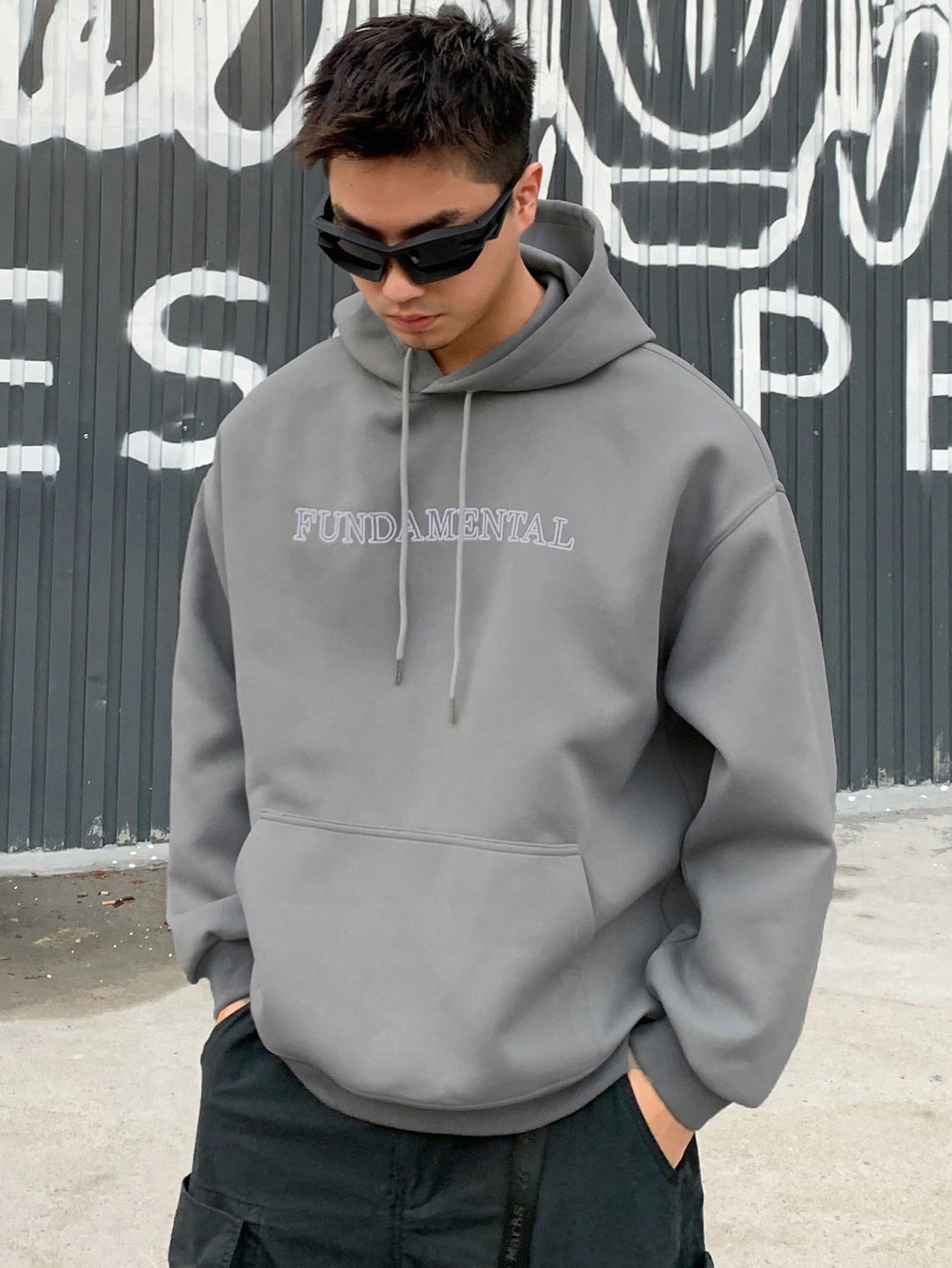 Men's Hoodie With Letter Print For Autumn/Winter