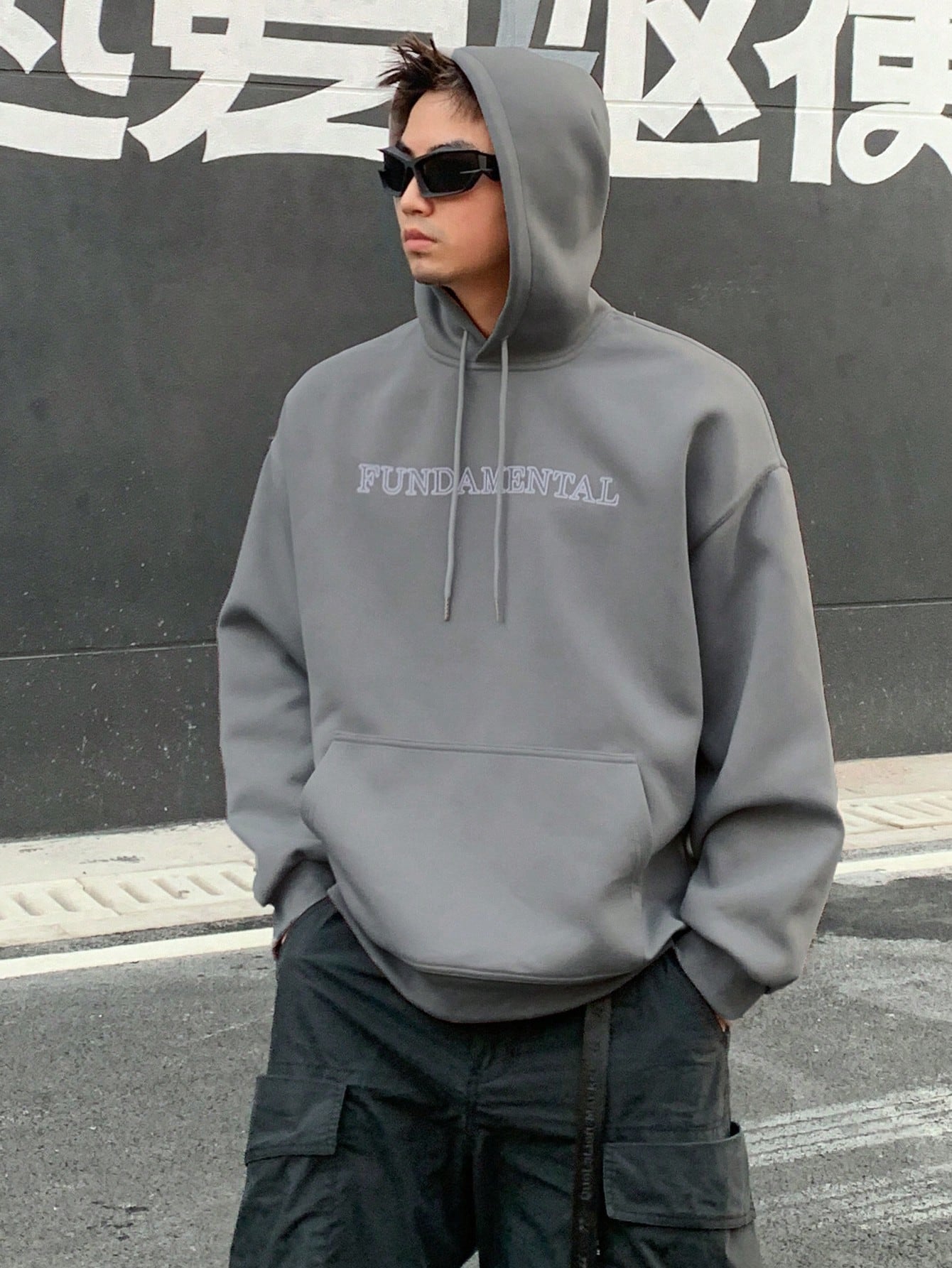 Men's Hoodie With Letter Print For Autumn/Winter
