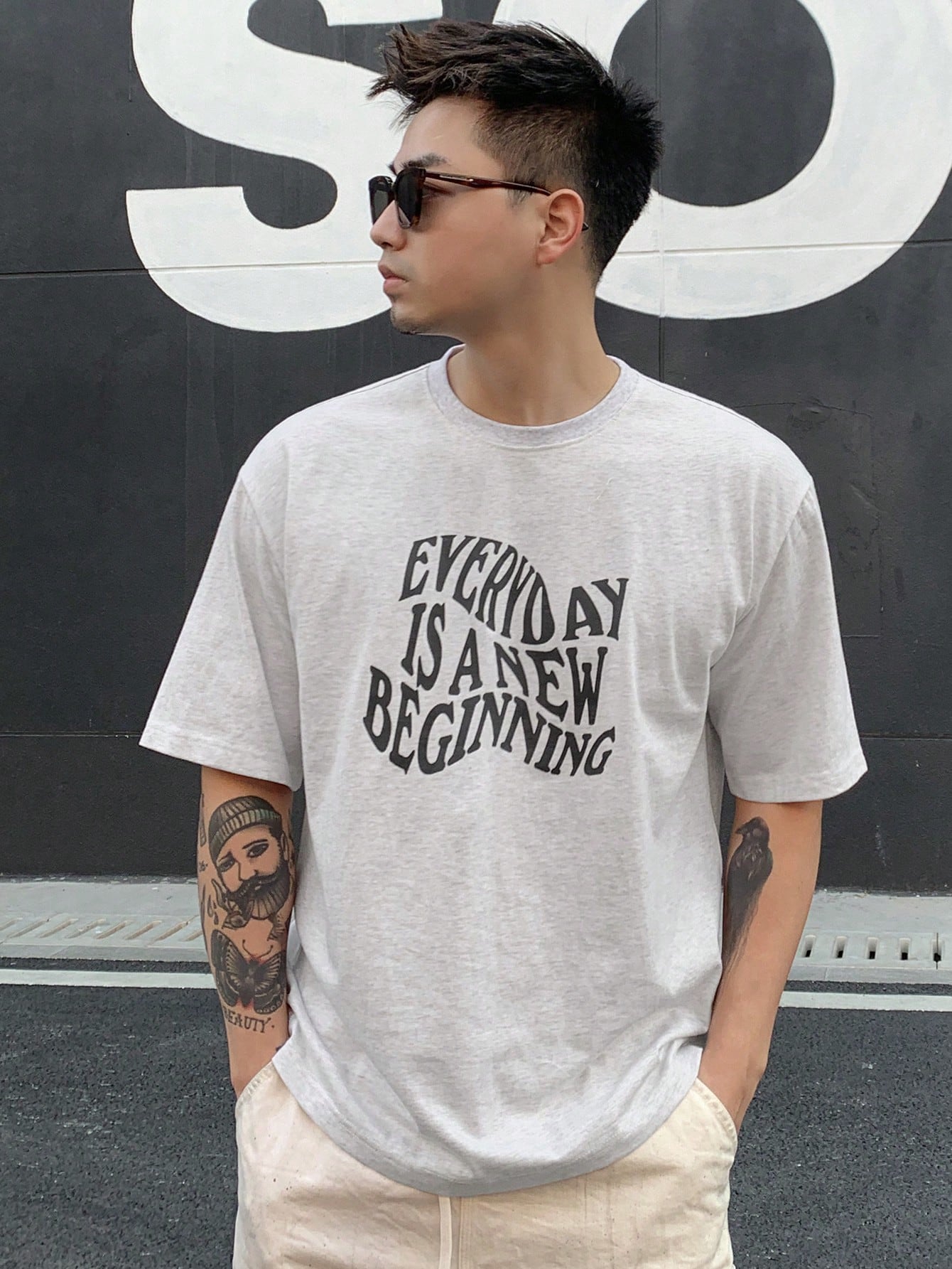 Men's Summer T-Shirt With Letter Print