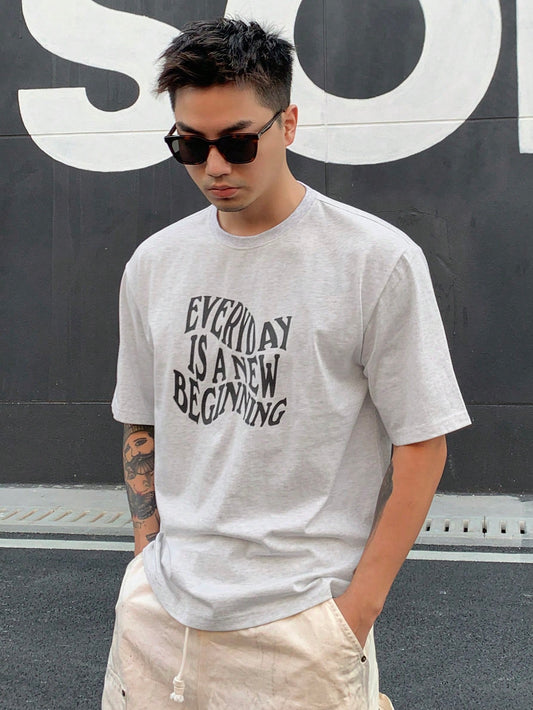 Men's Summer T-Shirt With Letter Print