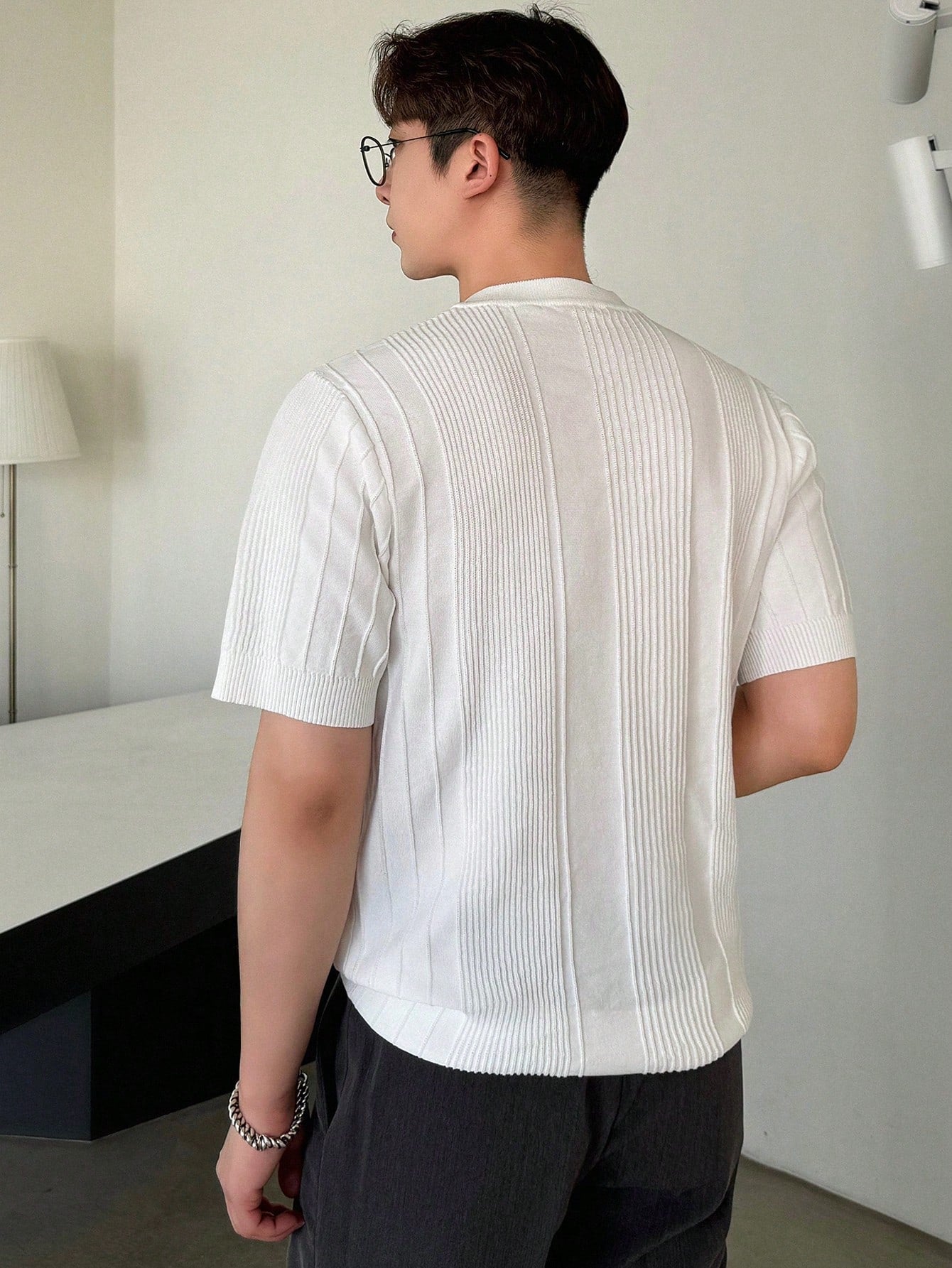 Men's Solid Color Summer Knitted Top