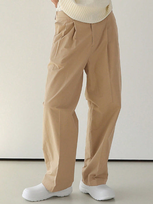 Plain Solid Color Men's Pants For Autumn And Winter
