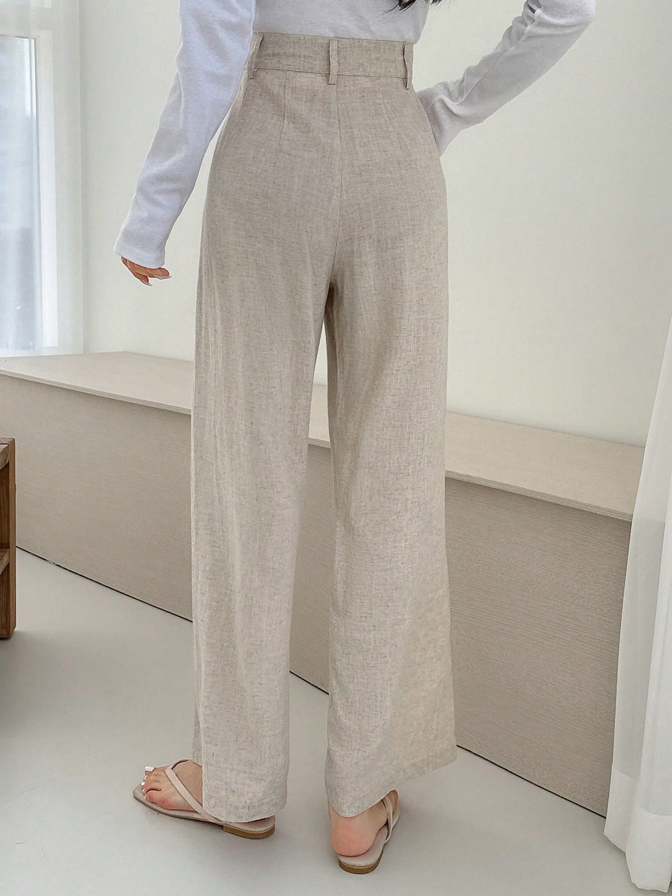Women's Solid Color Casual Comfortable Regular Fit Suit Pants