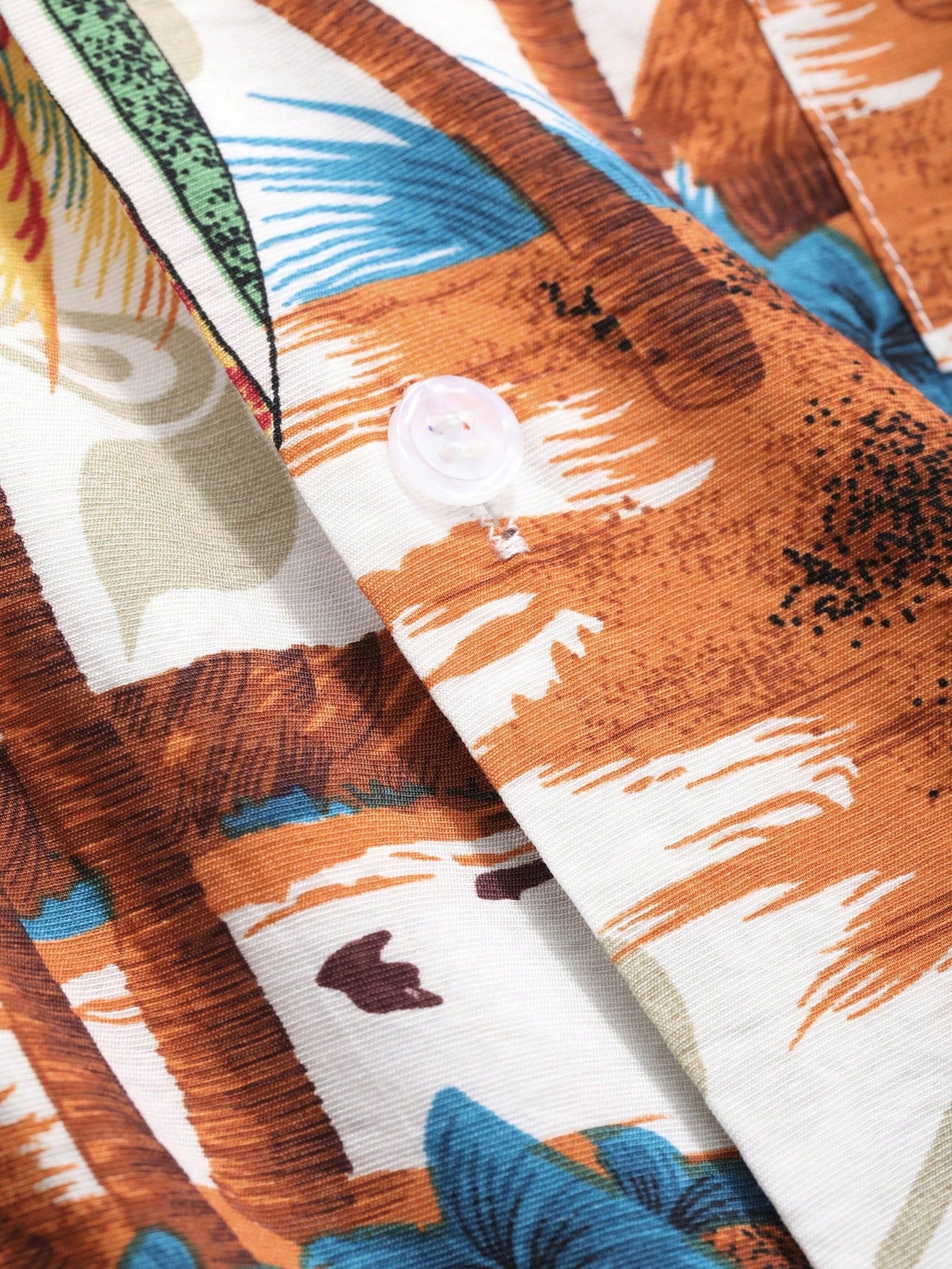 Men's Palm Tree Print Summer Beach Hawaiian Shirt