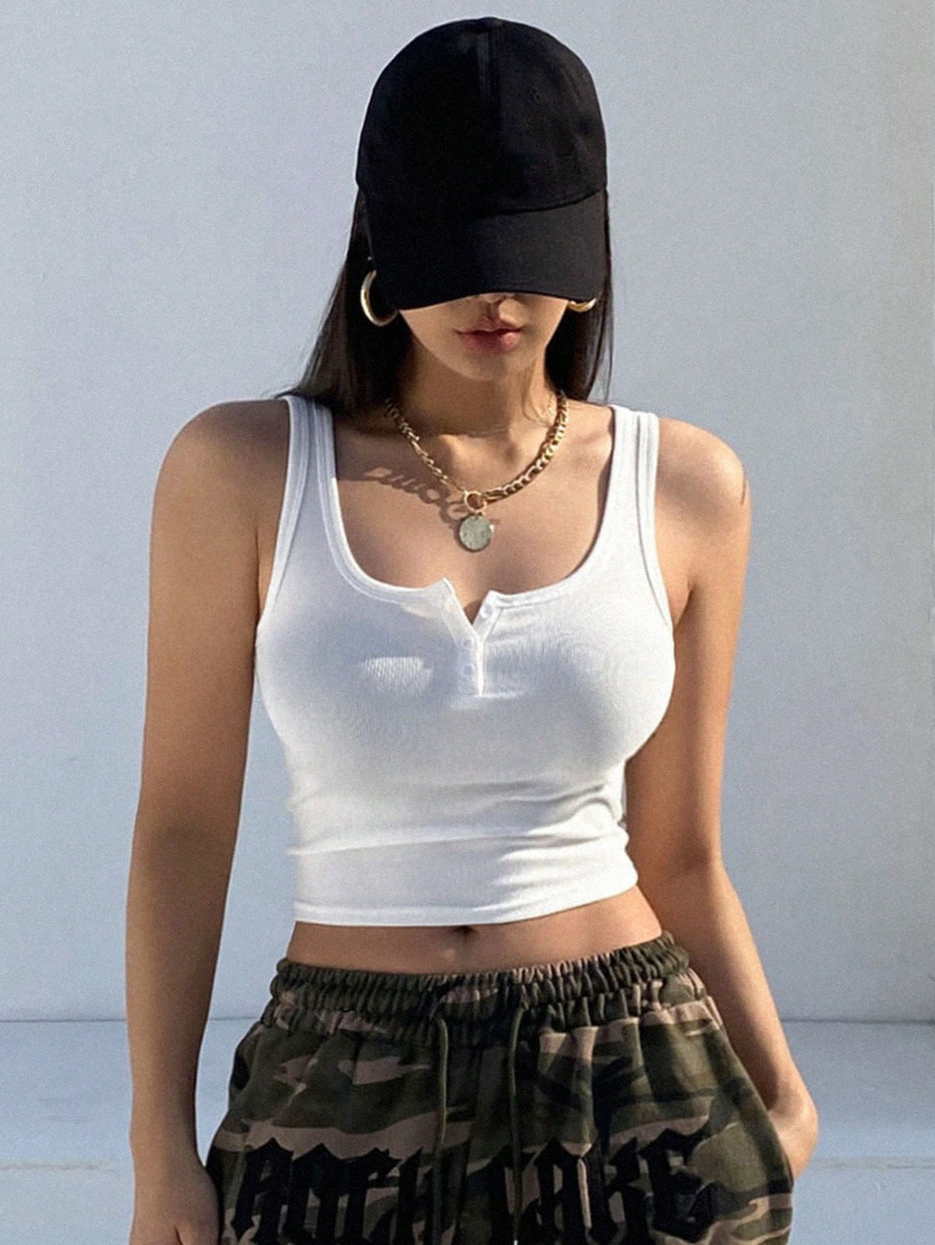 Women's Solid Color Ribbed Knit Crop Top Tank Top